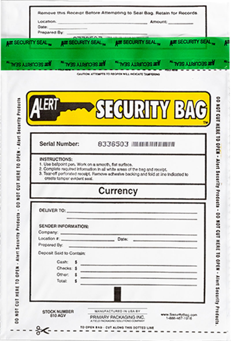 Alert Security Products 8x10 in Opaque Bank Deposit Bag - Case of 250 ...