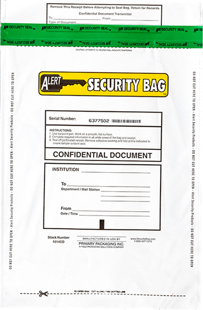 Opaque - Alert Confidential Document Bag 10 x 14 250/cs| Alert Security ...